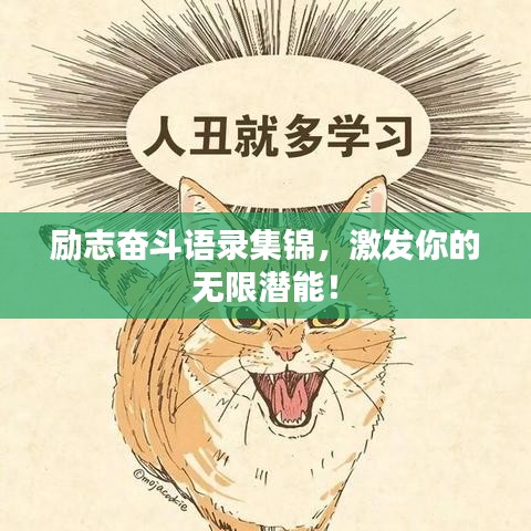 励志奋斗语录集锦，激发你的无限潜能！